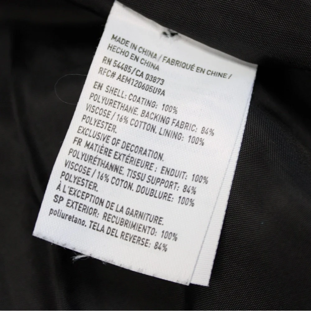 American Eagle Studded Black & Red Floral Faux Leather Zip Up Women’s Skirt Sz 4 - Picture 9 of 10